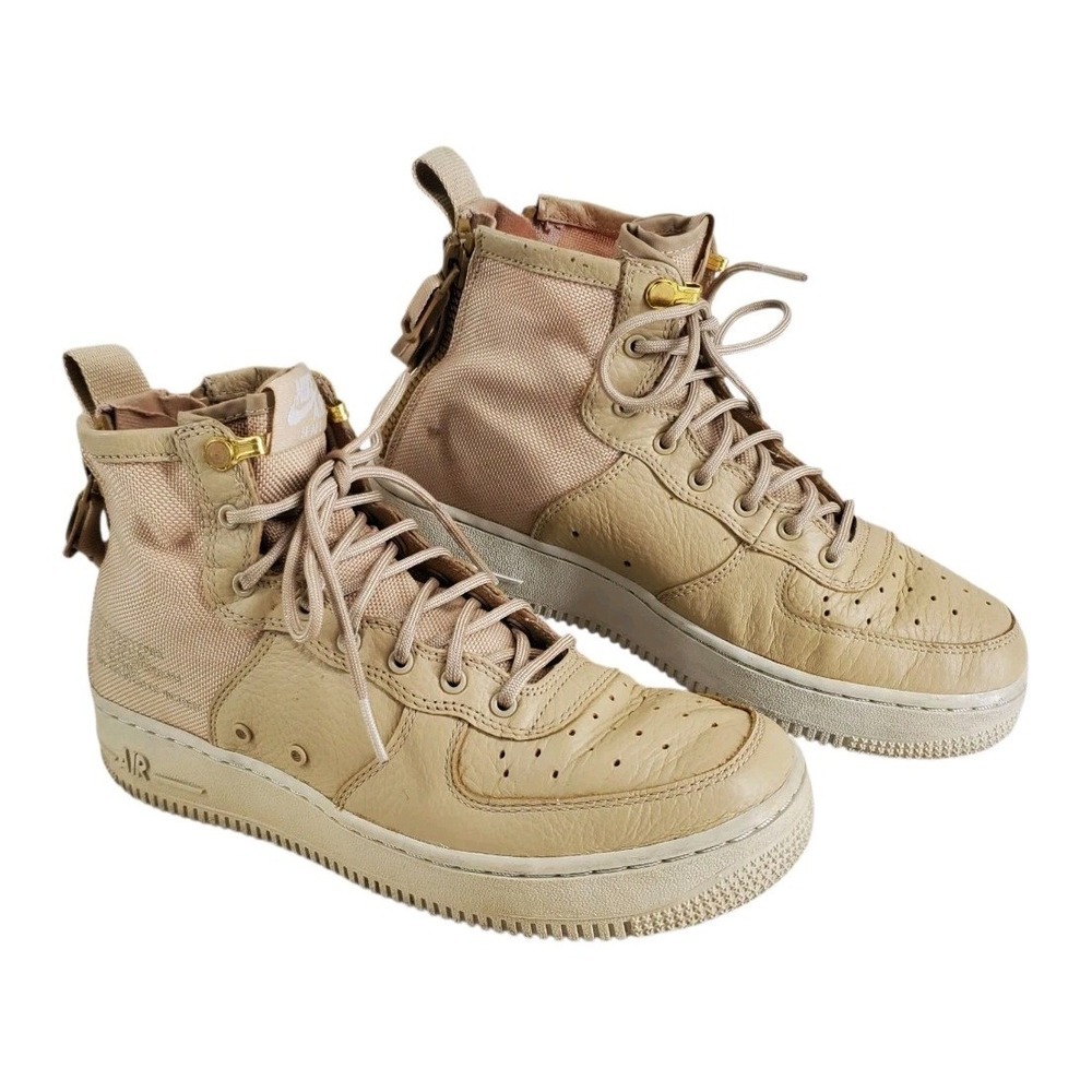 Nike Air Force SF AF-1 Mid Utility Sneaker Shoes Womens 8 Youth 6.5 Y Beige Tan